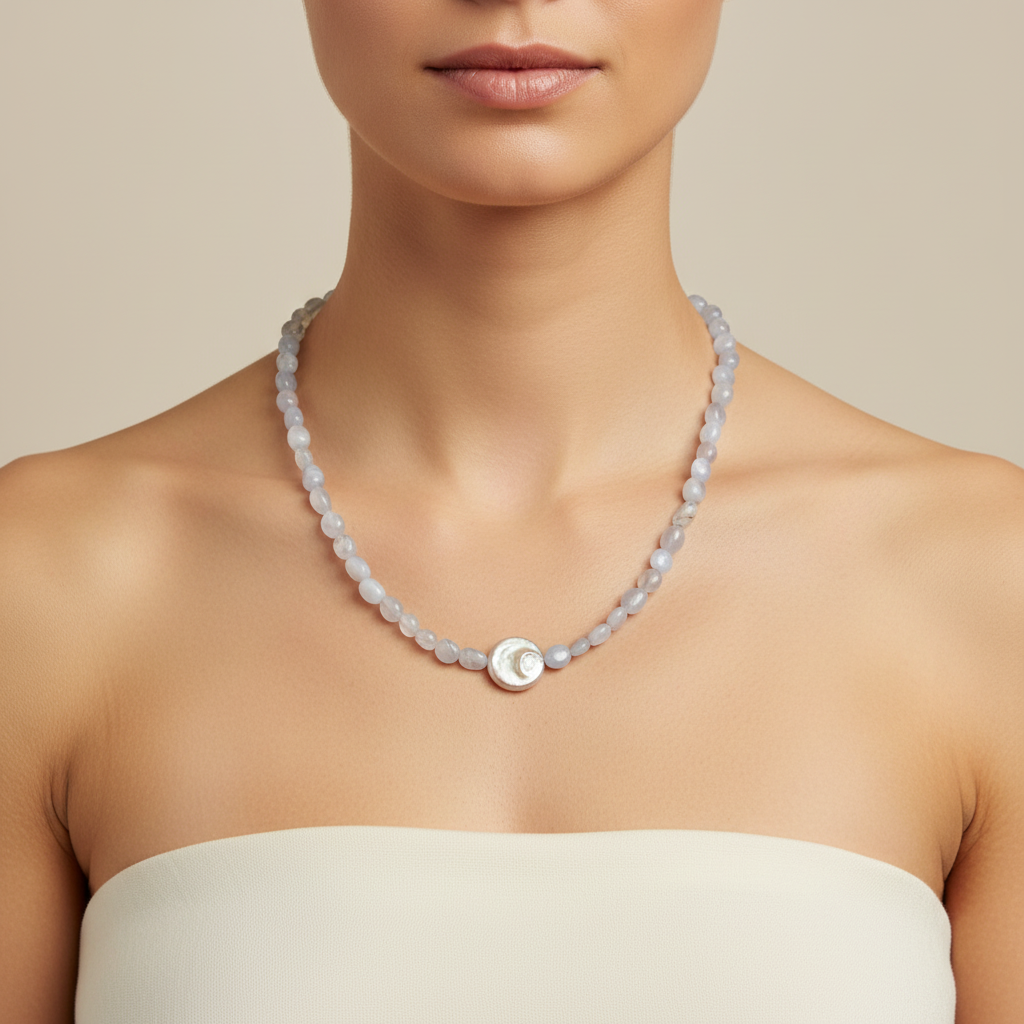 Blue Lace Agate Necklace