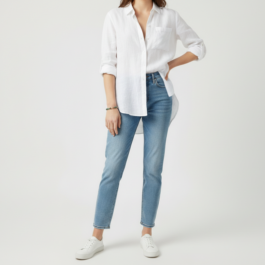 Multicolored beaded bracelet on a model