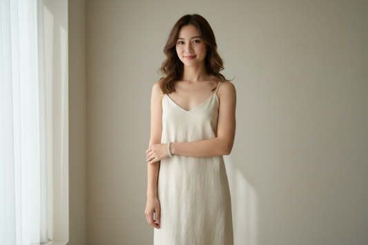 Jade bracelet on a model