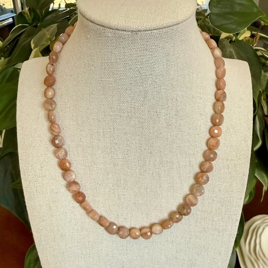 Peach Moonstone Necklace