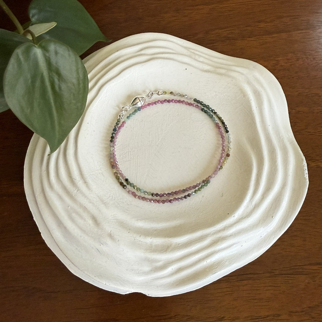 Watermelon Tourmaline Wrap Bracelet